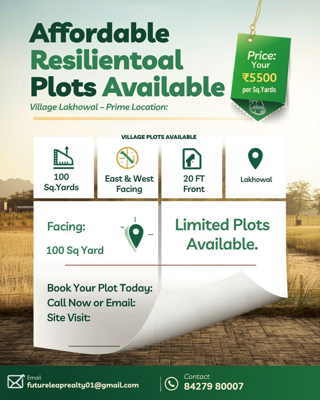 Affordable Residential Plots for Sale in Lakhowal Ludhiana