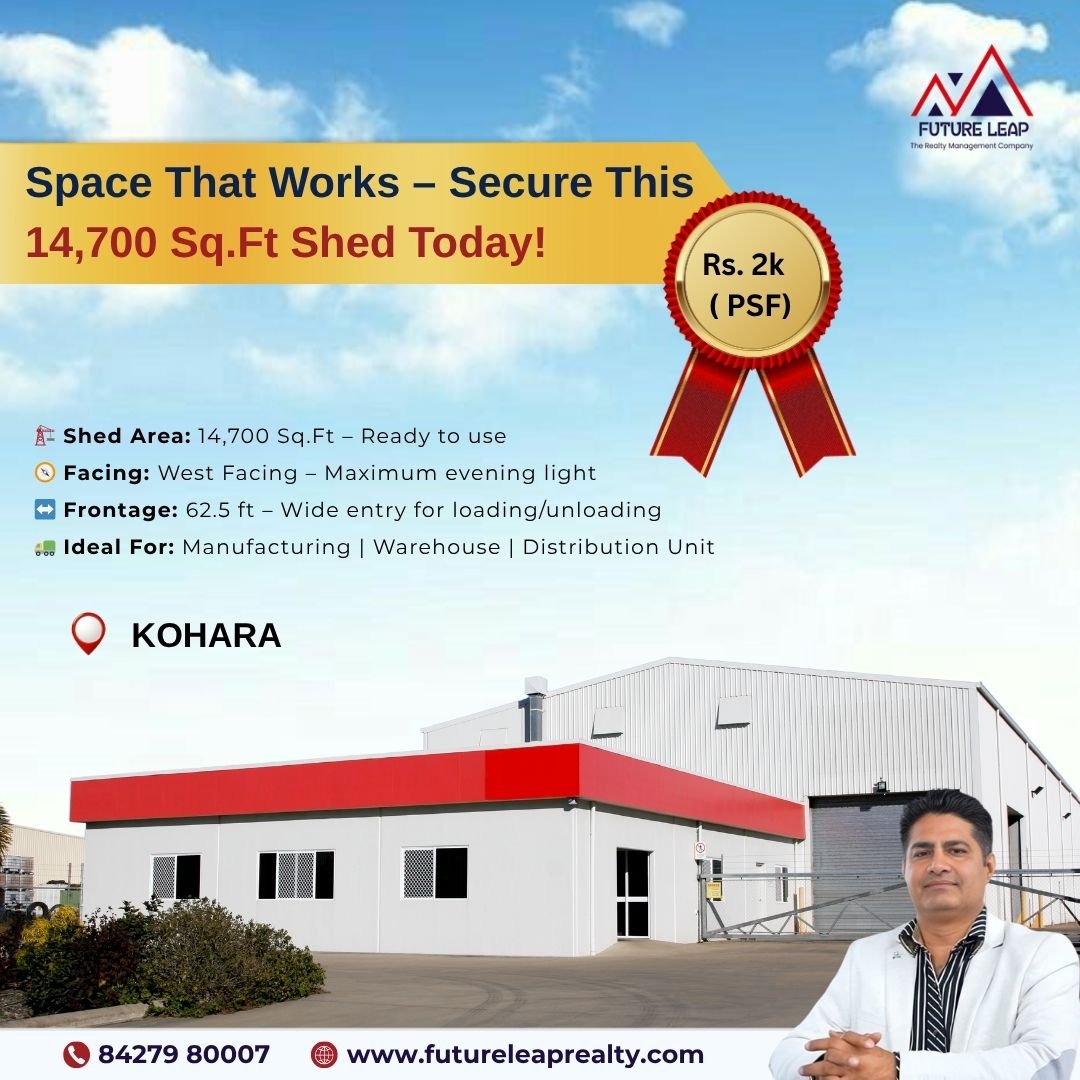 14,700 Sq.Ft Industrial Shed  in Kohara
