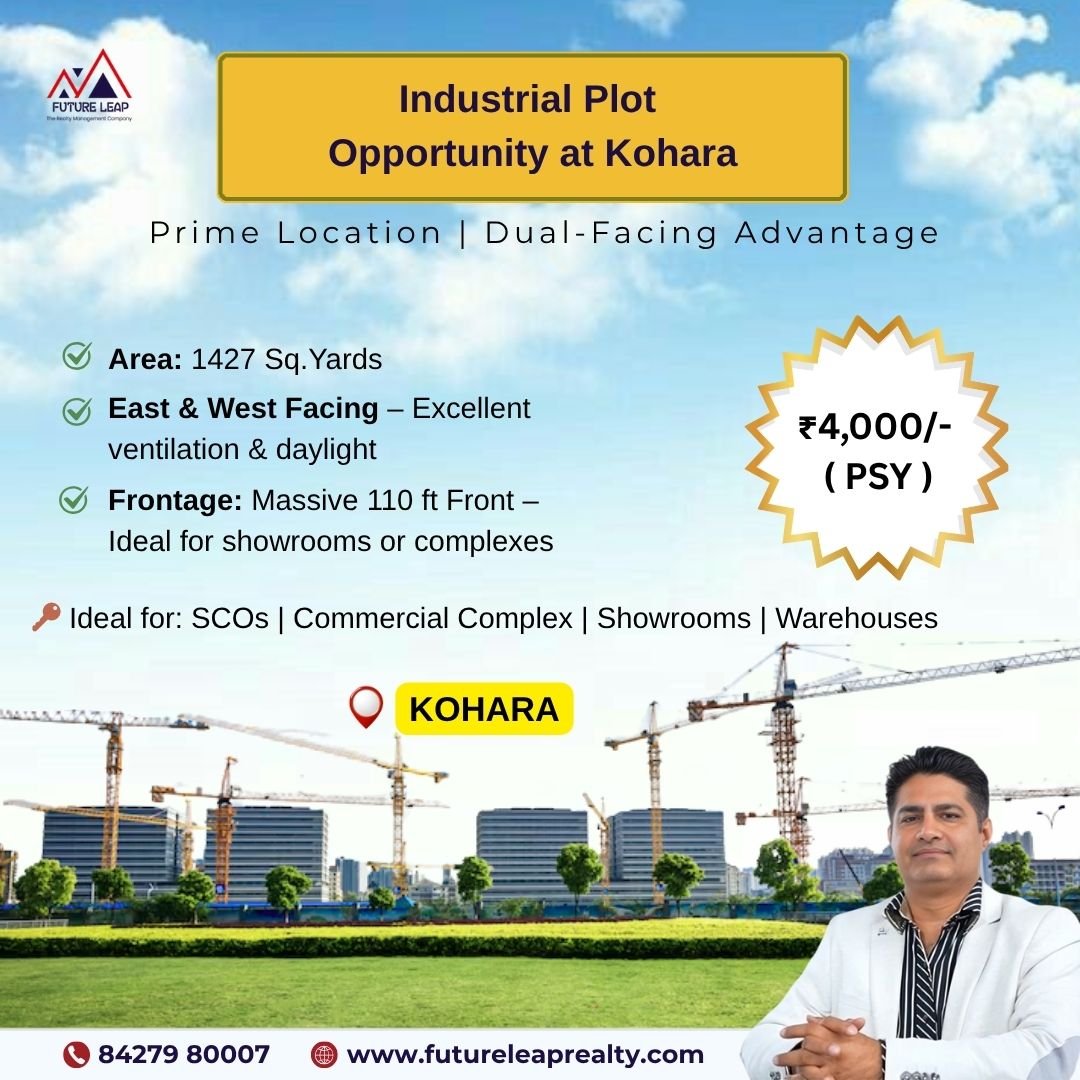 1427 sq.yards Premium Industrial Plot in Kohara