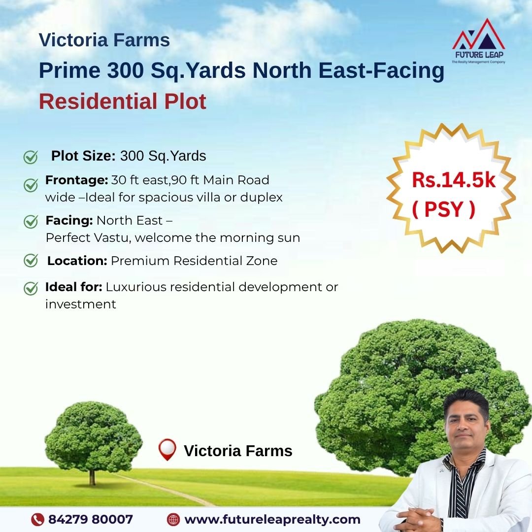 Prime 300 Sq.Yard Corner Plot in Victoria Farms