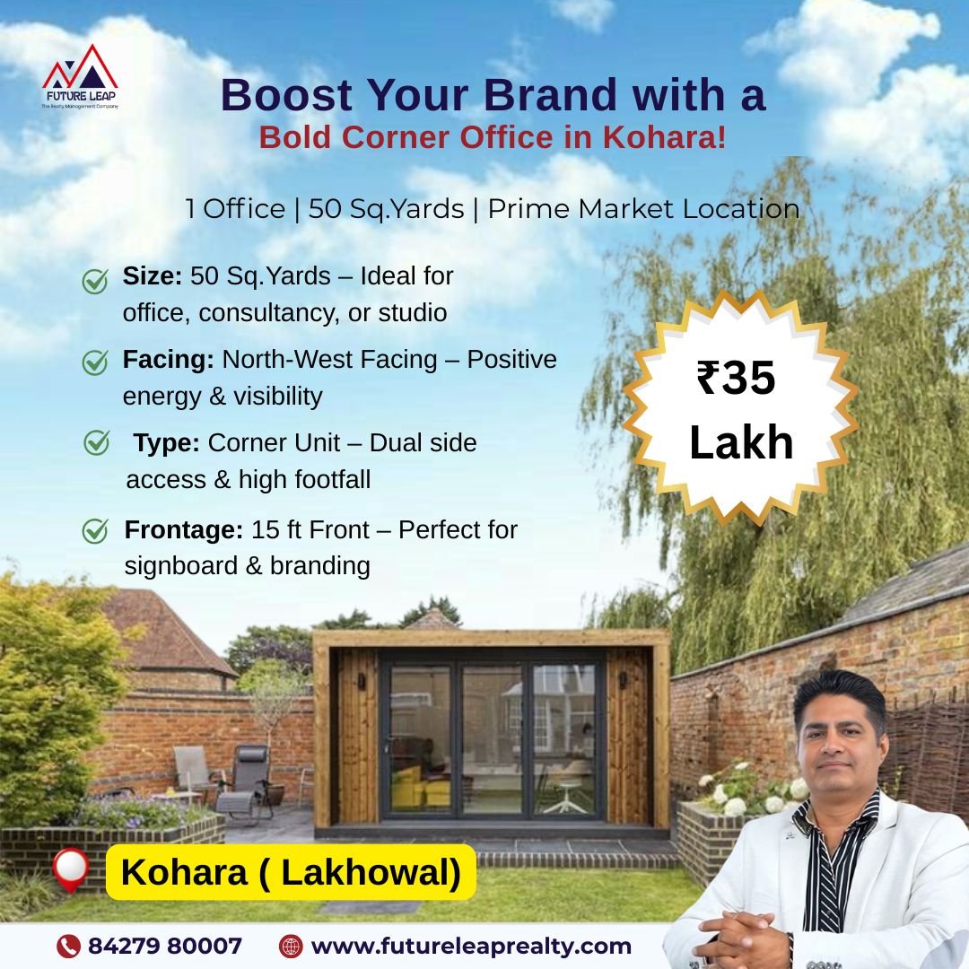 50 Sq.Yards North West Facing Office in Kohara