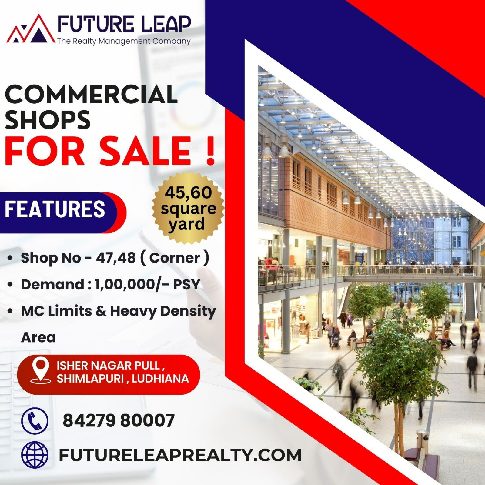 Shops for Sale in Isher Nagar – 45 to 60 Sq.Yards